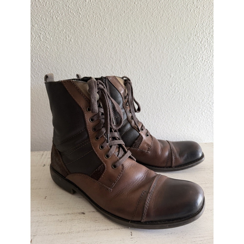 Alfani Grouch Men's Lace Up & Zip Boots Size Two-Tone 9‎
